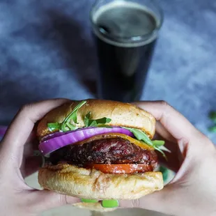 Staring in the face of deliciousness. Shoulda Woulda Gouda Burger.