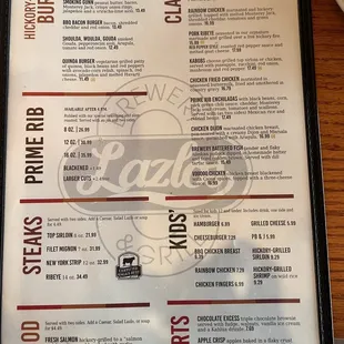 sushi and sashimi, menu