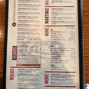 sushi and sashimi, menu