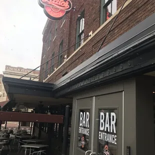 Front door to bar side