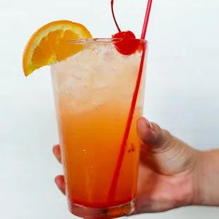 Fun mixed drinks and cocktails showcases a full bar. Happy Hour M-F 3 p.m. to 6 p.m.