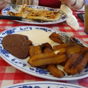 a woman eating a meal