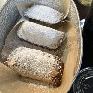 Sweet empanadas:   Nutella. Peach. Chocolate and Carmel.