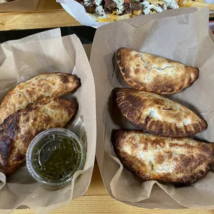 Spicy steak, steak, spinach &amp; cheese, steak quesadilla with Chimichurri Sauce