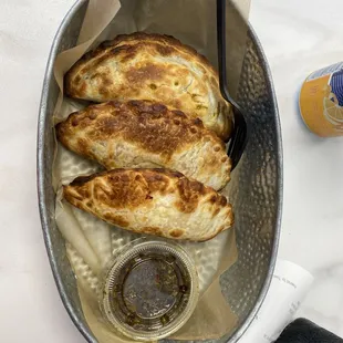 3 empanadas different fillings