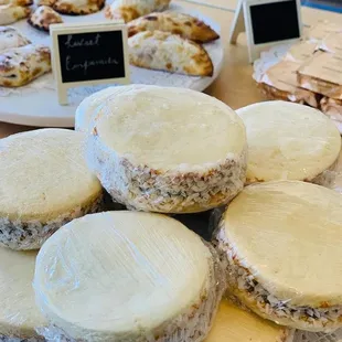 a variety of cheeses