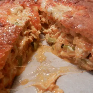 Buffalo Chicken Stromboli Innards