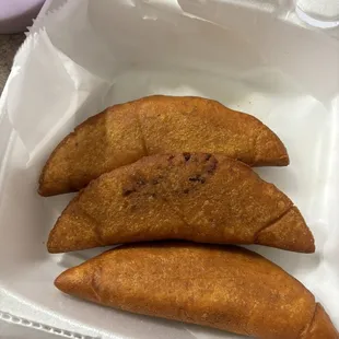 Beef empanadas ( missing one that I ate)