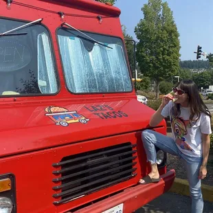 The food truck and a cauliflower taco