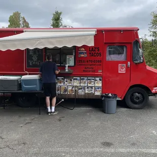 Laz red food truck