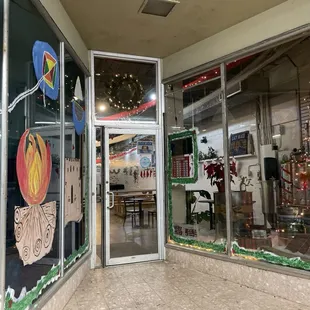 the front of the store