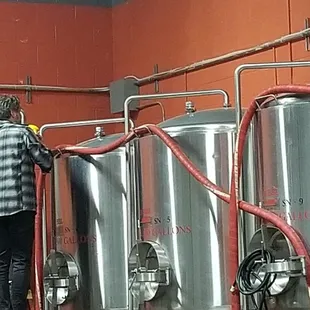 a man working on a brewery