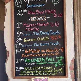 October Calendar