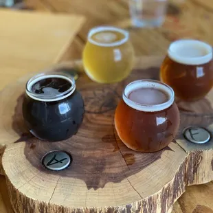 Beer flight has a great prez.