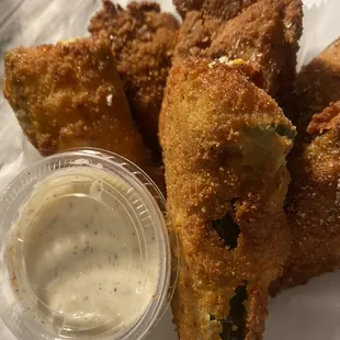 Lazy fried jalapeños