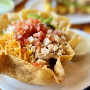 Marinated Chicken or Beef Tostada Salad