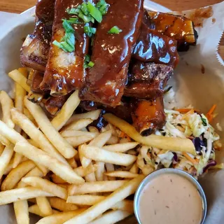 Sticky Ribs & Umami Fries