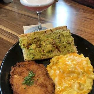 Cheesy Eggs Avocado Toast