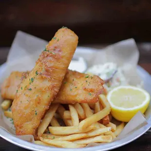 Beer-Battered Fish + Chips