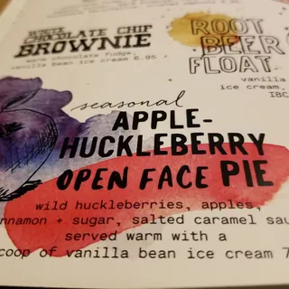 Apple-Huckleberry Open Face Pie
