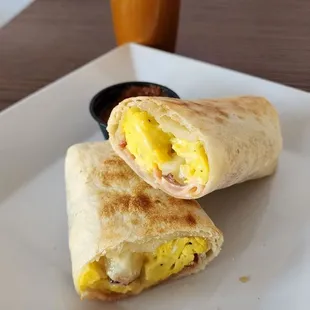 Bacon and Eggs Breakfast Burrito