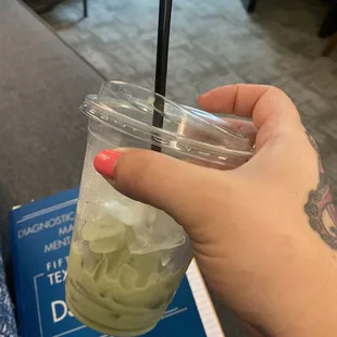 Iced Matcha Latte with whole milk