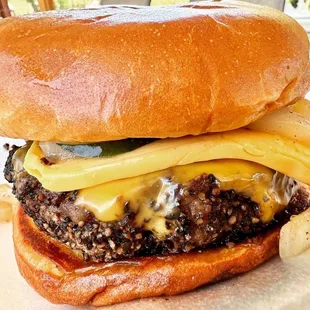 Smoked brisket burger