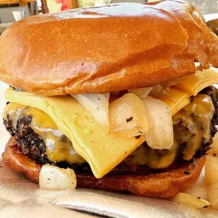 Smoked brisket burger