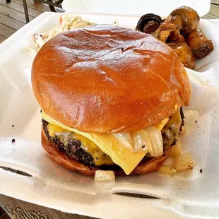 Smoked brisket burger