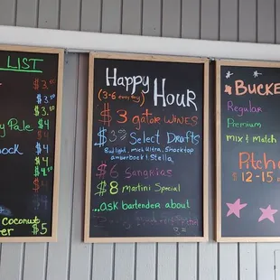 a chalkboard menu for a restaurant