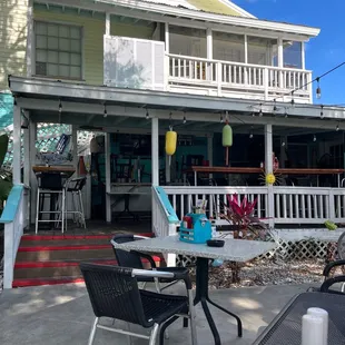 Outside dining area