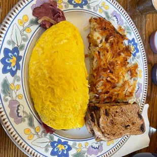 Corned beef (Rueben) Omlette