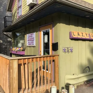 the front of the restaurant