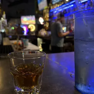 Great view of the bar.