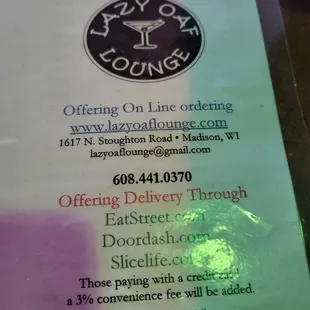 Contact info