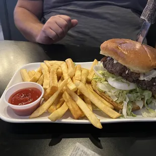 Blue cheese burger