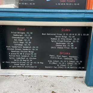 The most current menus!