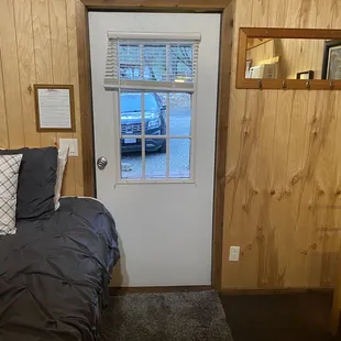 Cabin 12 inside, no curtains