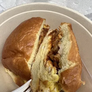 Breakfast Porchetta sandwich