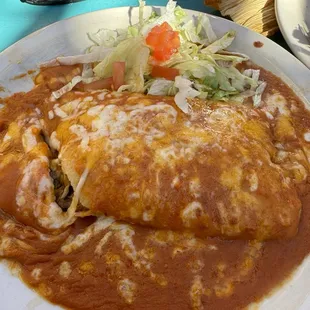 shredded beef enchilada
