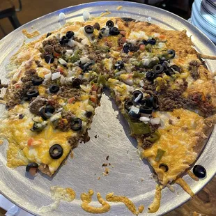 Mexican Pizza (light tomatoes)