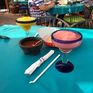 Raspberry and mango martini