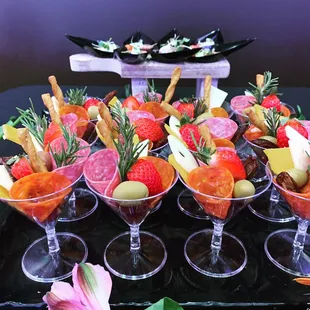 Mini Charcuterie Display in Mini Martine glass