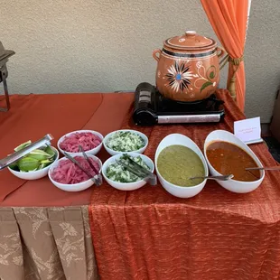 Birria consomé with toppings
