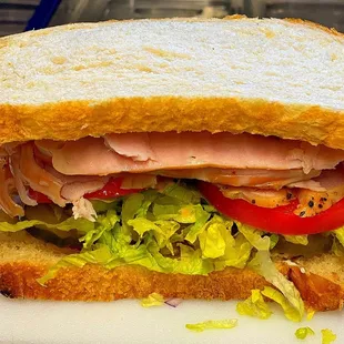 turkey sandwich on sourdough