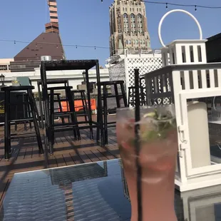 Watermelon mojito with a view