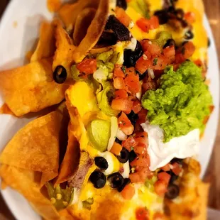 a plate of nachos