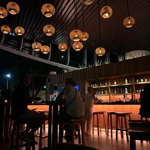 people sitting at the bar