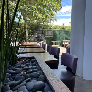 Cute photo op backdrop in the outside area.