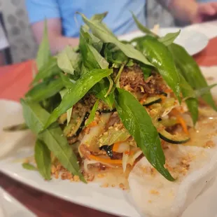 Pig ear and lotus root salad